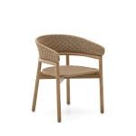 Kave Home Tuinstoel 'Arinella' Acaciahout en geweven touw