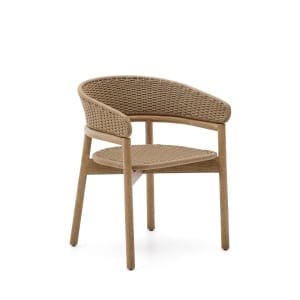 Kave Home Tuinstoel 'Arinella' Acaciahout en geweven touw