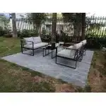 Loungeset Acre zwart/grijs met 2-zitsbank van Vita