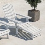 Nohr Inklapbare Loungestoel 'Tomica' Acaciahout, kleur Wit