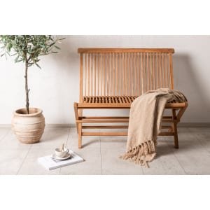 Nohr Inklapbare Tuinbank Leea Teakhout, 100cm - Naturel