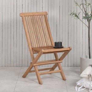 Nohr Inklapbare Tuinstoel 'Amberia' Teakhout, kleur Naturel