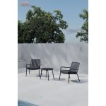 Nohr Loungeset Gared Met 2 stoelen en tafel - Zwart
