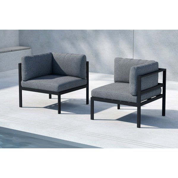 Nohr Loungeset Lasheka Hoekmodule - Grijs/Zwart