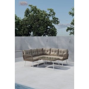 Nohr Loungeset Maxfield Met hoekbank en tafel - Beige