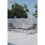 Nohr Loungeset Shiquita Met 2 stoelen, voetenbankje en tafel - Bruin