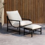 Nohr Loungestoel 'Antrone' Met hocker, kleur Zwart