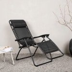 Nohr Loungestoel 'Jonel' Textileen, kleur Zwart