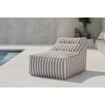 Nohr Outdoor Loungestoel 'Carlson' Olefin, kleur Wit/Beige Gestreept