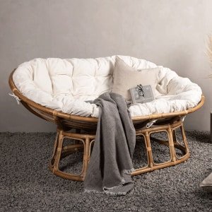 Nohr Outdoor Loveseat 'Larhonda' Rotan, kleur Off White