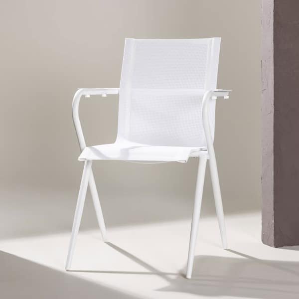 Nohr Tuinstoel 'Kinzie' Stapelbaar, kleur Wit