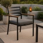 Nohr Tuinstoel 'Markeia' kleur Zwart