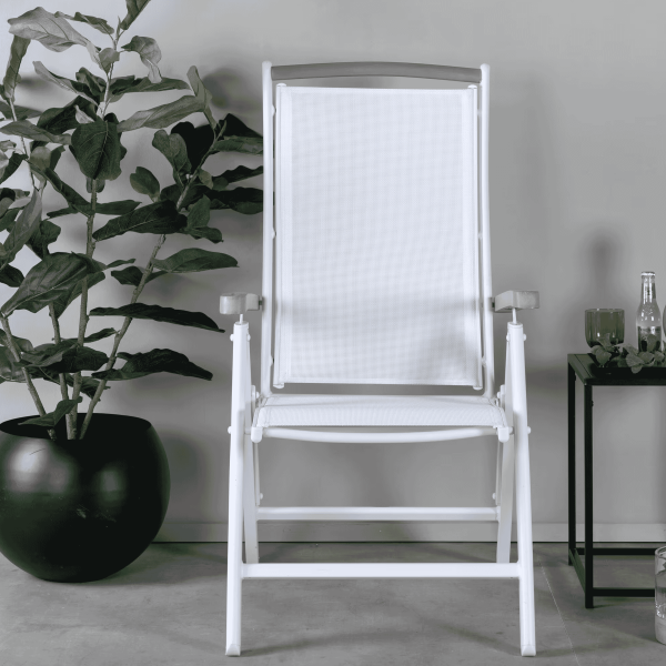 Nohr Verstelbare Tuinstoel 'Candise' kleur Wit