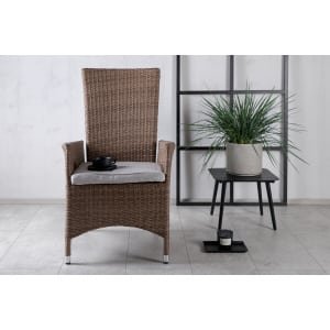 Nohr Verstelbare Tuinstoel 'Davinia' Wicker, kleur Naturel