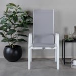 Nohr Verstelbare Tuinstoel 'Lasheka' kleur Wit/Grijs