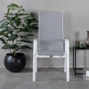 Nohr Verstelbare Tuinstoel 'Lasheka' kleur Wit/Grijs