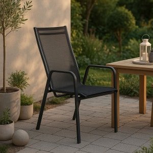 Nohr Verstelbare Tuinstoel 'Lasheka' kleur Zwart