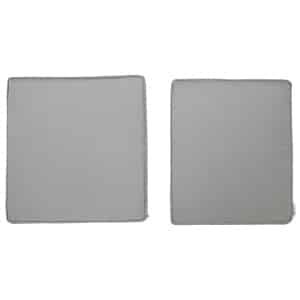 Outsunny Set van 2 zitkussens, 56 x 52 cm stoelkussens met rits, stofhoes, 7 cm dikke vulling, wasbaar Lichtgrijs