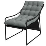 Outsunny loungeset, weerbestendig, luxe dikke kussens, stevig roestvrij stalen frame, 62B x 110D x 88H cm, grijs/zwart | Aosom.nl
