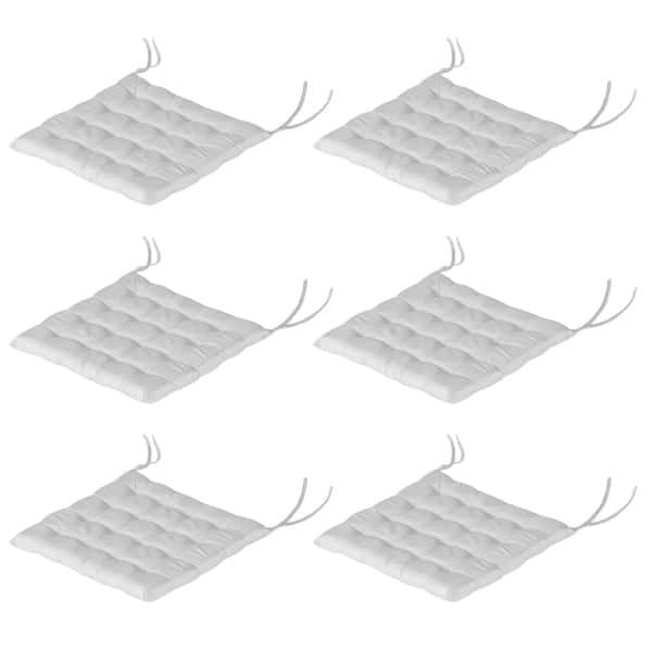 Outsunny tuinstoelkussen, comfortabel zitkussen met stiksel, waterafstotend, 40 x 40 x 4 cm, perfect voor buiten, lichtgrijs | Aosom.nl