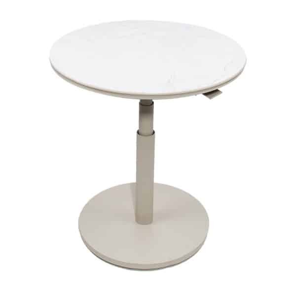 Padroni verstelbare bijzettafel sunny creme stone dia. 59 cm Oosterik Home - Oosterik home