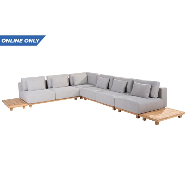 Paradiso loungeset groot met teak bijtafels