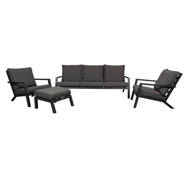 Qopps Atlanta loungeset 3zits 2 lougestoelen met voetenbank