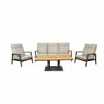 Qopps Yvori loungeset met Zamin up down tuintafel