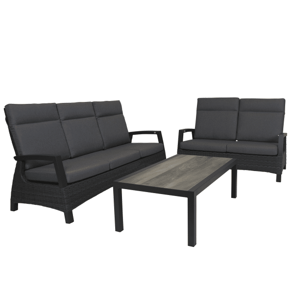 Qopps loungeset 3 zits bank en 2 zits bank met koffietafel Devis