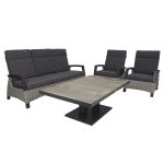 Qopps loungeset 3-zits bank met 2 stoelen Orlon tafel Camos