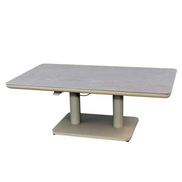 Sedalia verstelbare lounge tafel sunny creme B 140 x D 80 x H 51 - 72 cm Oosterik Home - Oosterik home