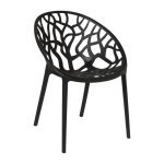 Stapelbare tuinstoel Palma - zwart - 78.5x58x59.5 cm