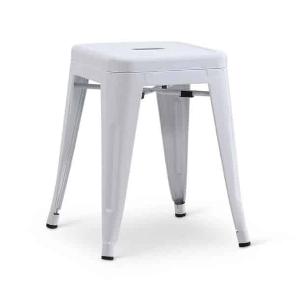 Stapelkruk Hamburg metalen kruk Wit