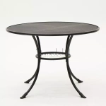 Tuintafel Antraciet Rond 105 cm Zwart Lichtmetaal Basic Strekmetaal Sow Shin Europe