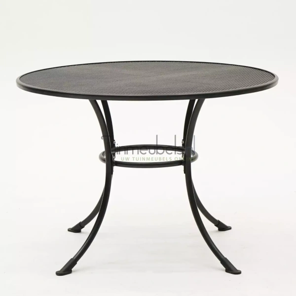 Tuintafel Antraciet Rond 105 cm Zwart Lichtmetaal Basic Strekmetaal Sow Shin Europe