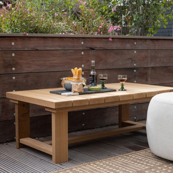 WOOOD Outdoor Salontafel Banco Hout, 122 x 68cm - Naturel