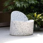 Zuiver Outdoor Fauteuil 'Bloom' kleur Wit Terrazzo