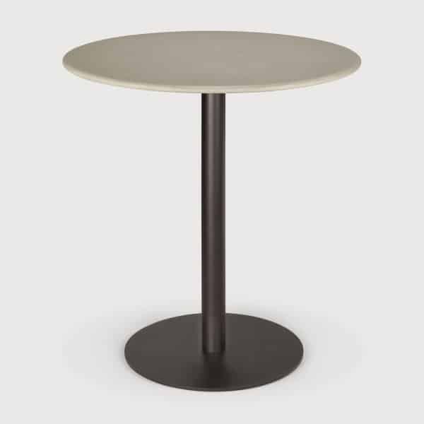 Ethnicraft Outdoor Bistrotafel Blend Beton, 70cm - Lichtgrijs