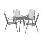 Greemotion Tuinset Toulouse (Tafel + 4 stapelstoelen, 70 x 74 x 70 cm)