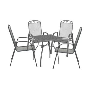 Greemotion Tuinset Toulouse (Tafel + 4 stapelstoelen, 70 x 74 x 70 cm)