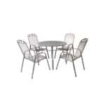 Greemotion Tuinset Toulouse (Tafel + 4 stapelstoelen, Ø100 x 74 cm)