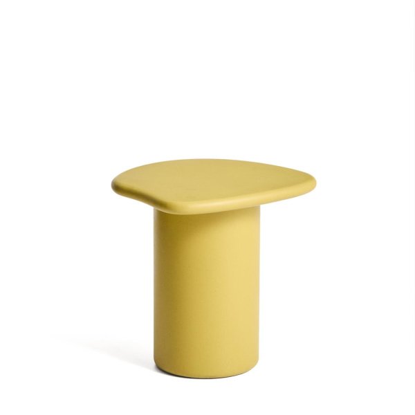 Kave Home Organische Bjizettafel Macarella Beton, 48 x 47cm - Mosterdgeel