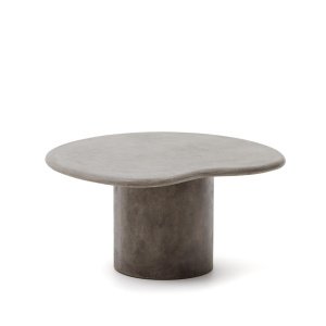 Kave Home Organische Salontafel 'Macarella' Beton, 83 x 77cm, kleur Grijs