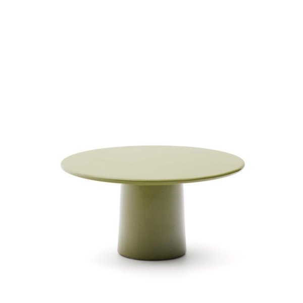 Kave Home Ronde Salontafel 'Albanella' Cement, 85cm, kleur Groen