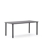 Kave Home Tuintafel 'Brai' Staal, 180 x 90cm, kleur Donkergrijs