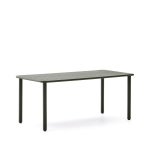 Kave Home Tuintafel 'Brai' Staal, 180 x 90cm, kleur Donkergroen