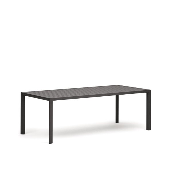 Kave Home Tuintafel 'Culip' 220 x 100cm, kleur Donkergrijs