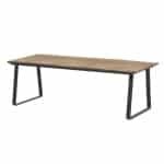 Konos tafelframe Antracite met tafelblad Robusto Teak 220 x 95 cm 4SO - 4so