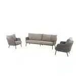 Loungeset Cannes Terre Set 3 delig 3 zits 4SO Lounge Bank Stoelen Buiten Tuin 4 Seasons Outdoor