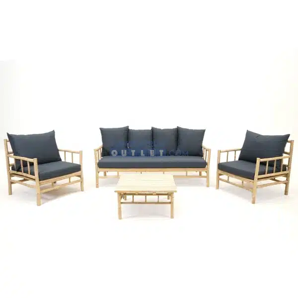 Loungeset Vita Bamboo 4 delig - naturel